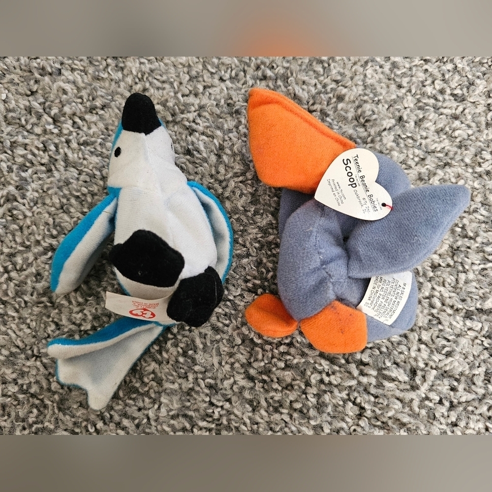 2 TY Beanie Babies Penguin and Bird Set VINTAGE​​